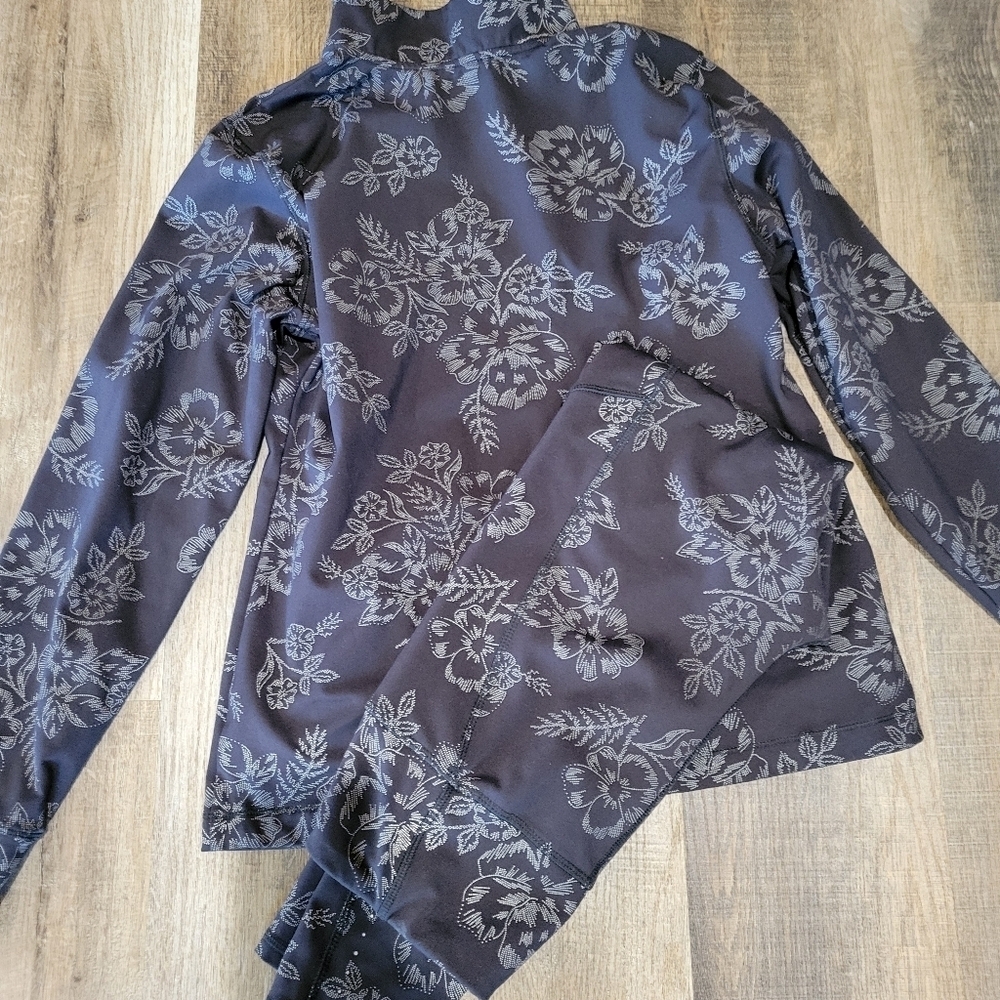 AVIA Floral Patterned Jacket and Pants Set - Picture 6 of 9